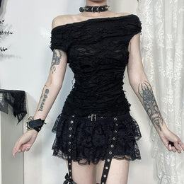 Women Self Design Bardot Top