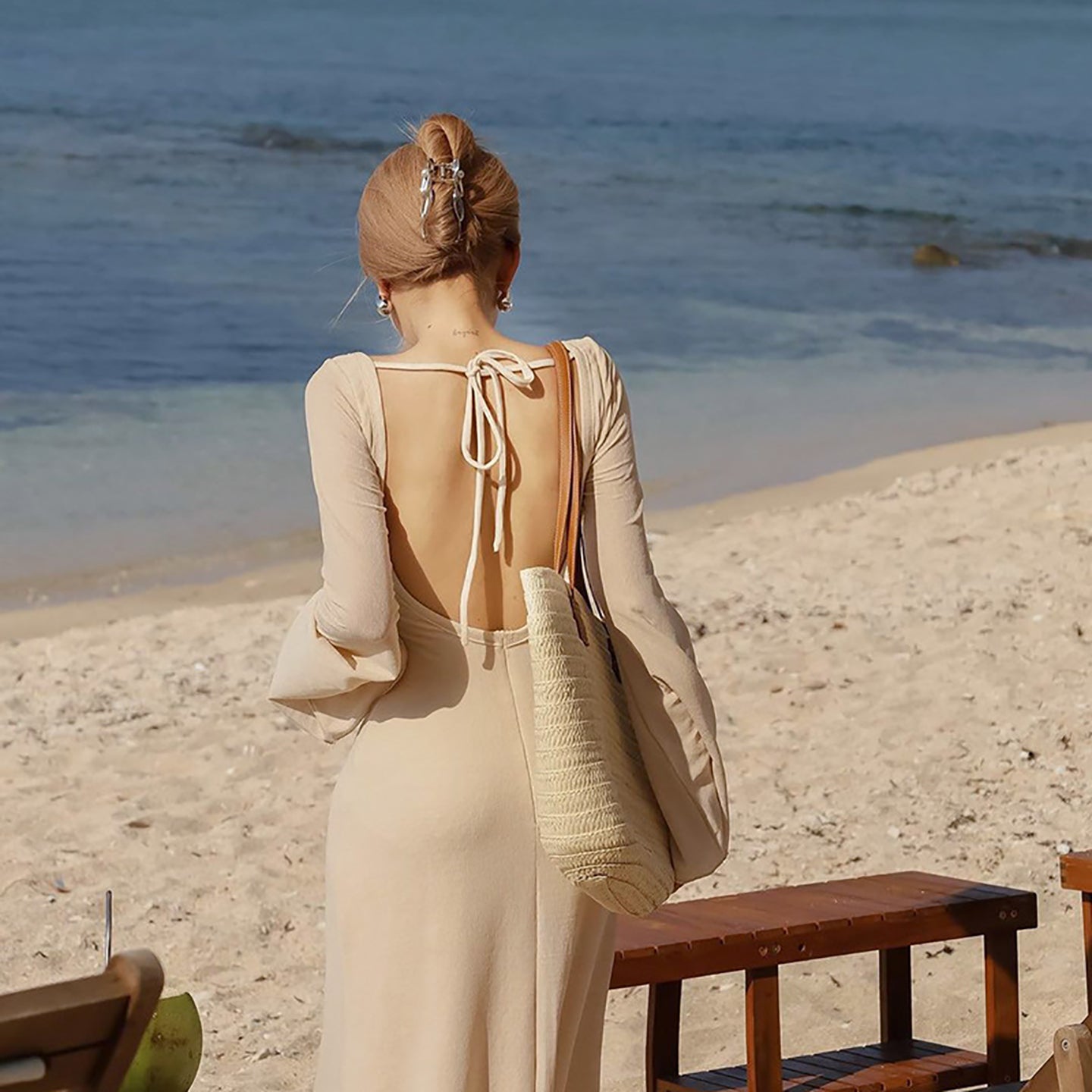 Choker Neck Bodycon Maxi Dress