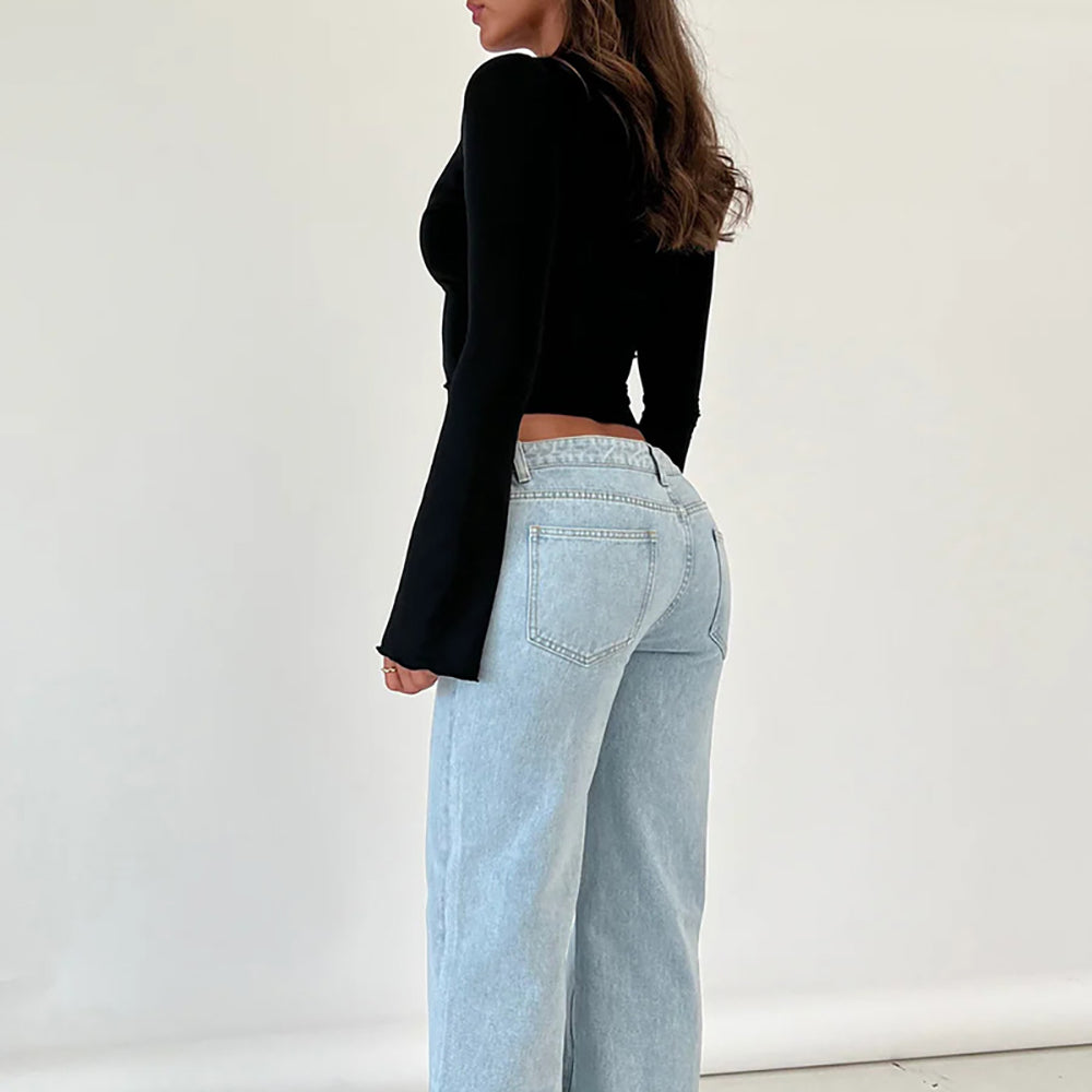Women Solid Lace Inserts Crop Top