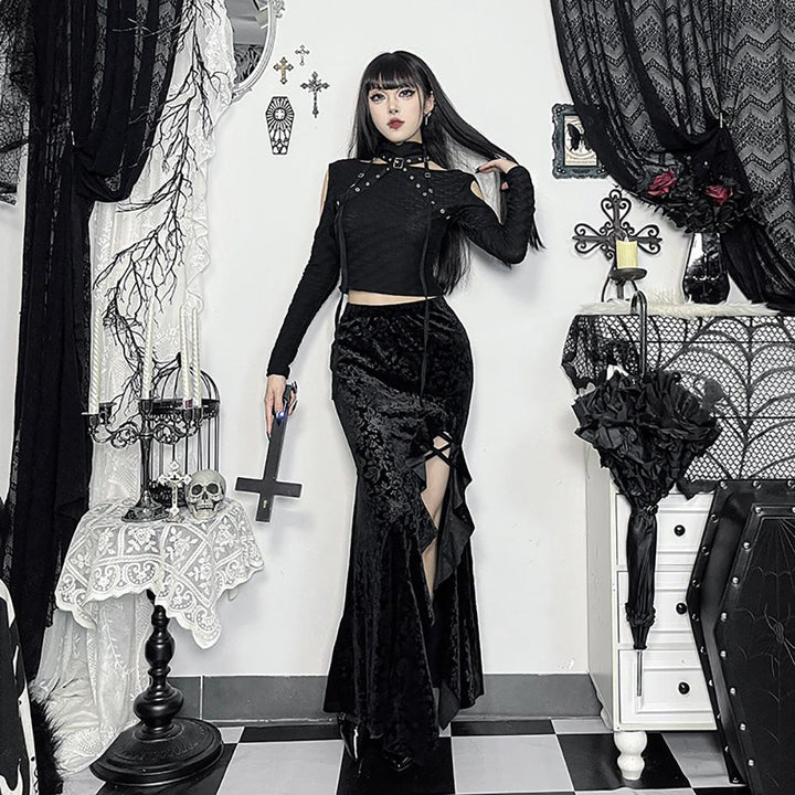 Women Self Design Tulip Maxi Skirt