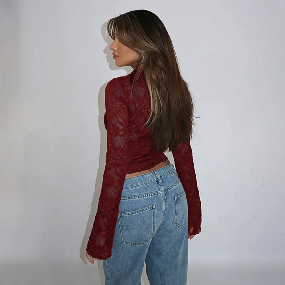 Net Fitted Crop Top