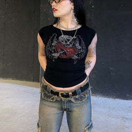 Women Graphic Printed Fitted Crop Top