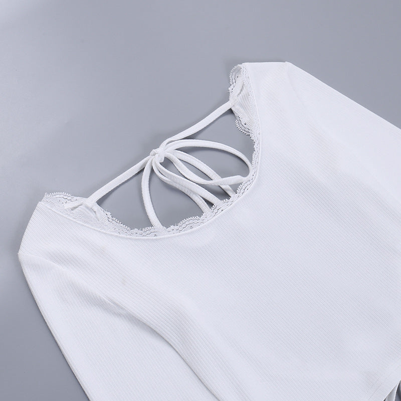 White Fitted Crop Top
