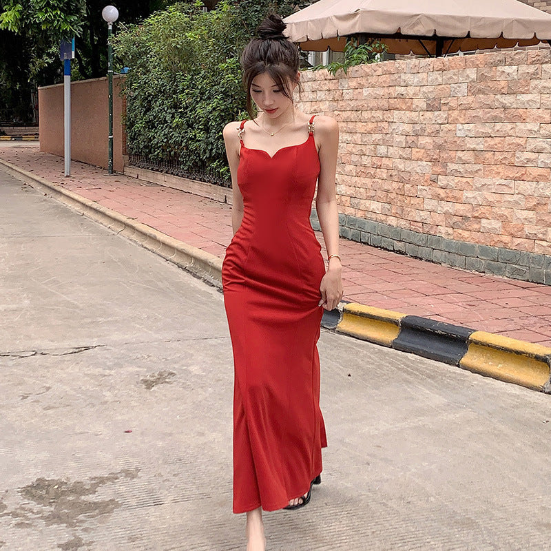 Shoulder Straps Maxi Dress