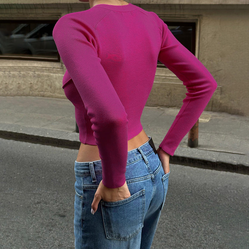 Chiffon Styled Back Crop Top