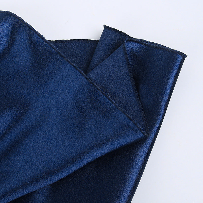 Blue Halter Neck Maxi Dress