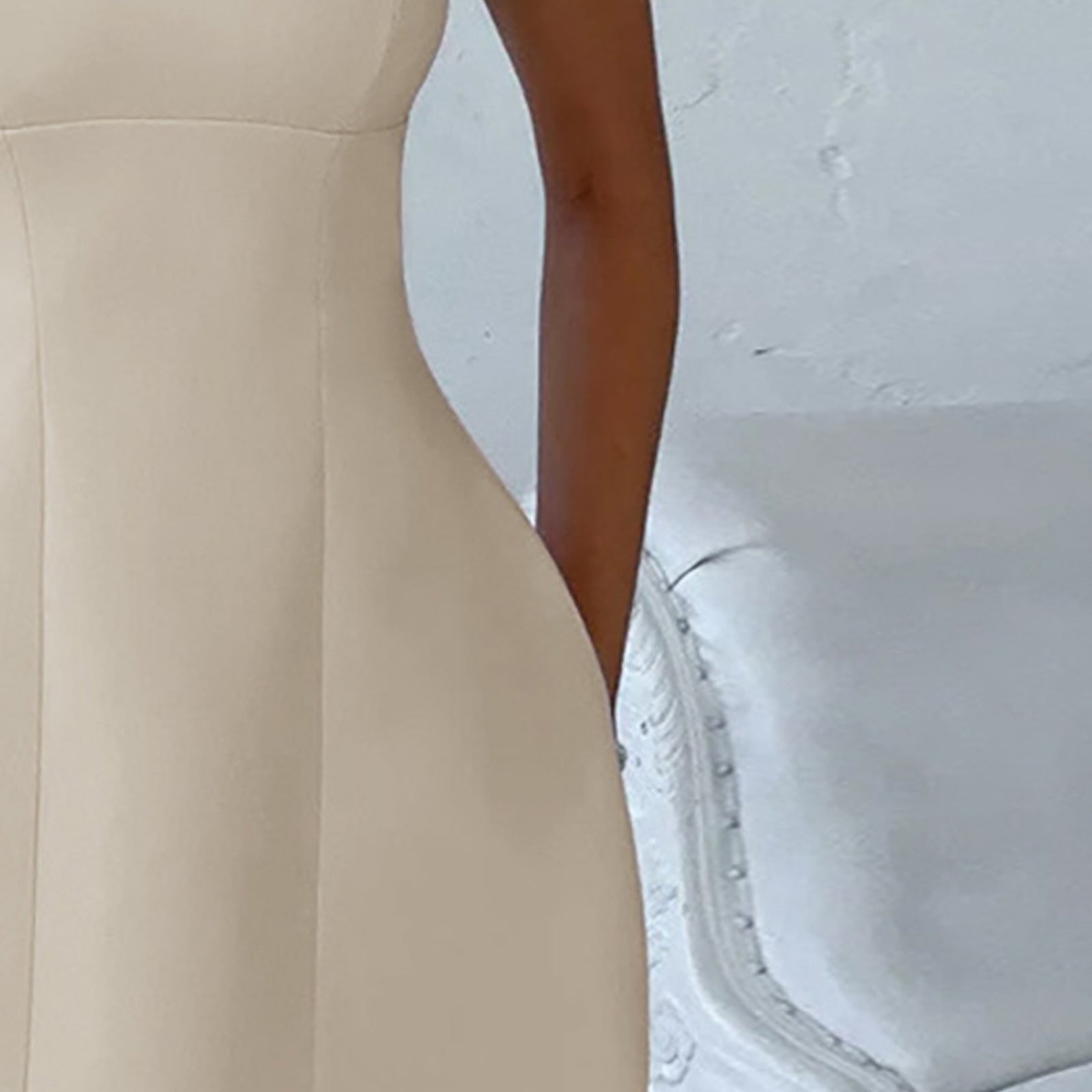 Solid Strapless Fit & Flare Mini Dress