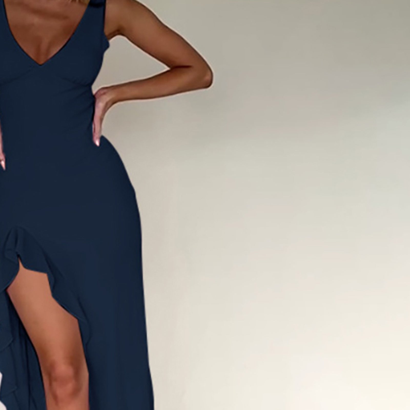 Women Ruffled Empire Maxi Dress