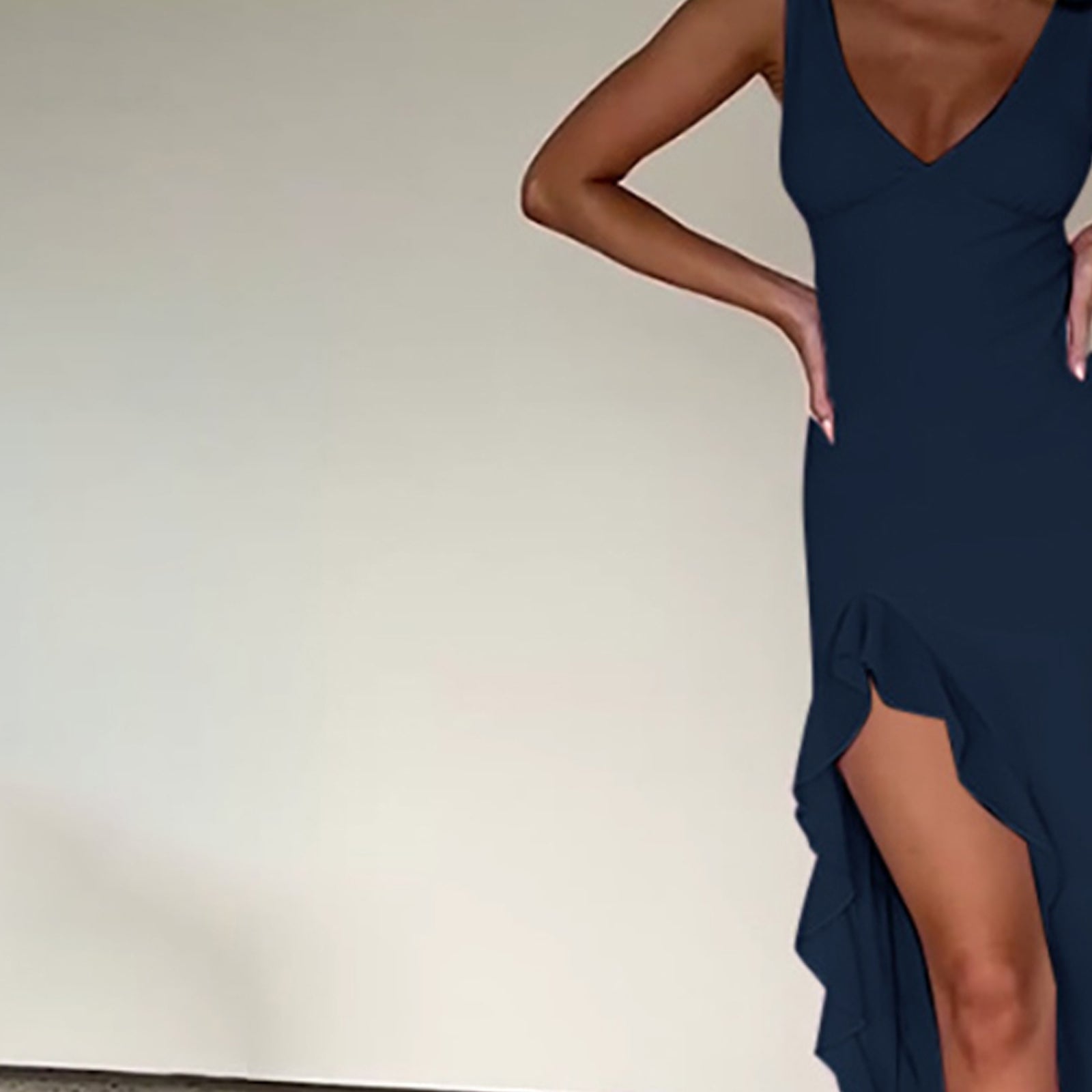 Women Ruffled Empire Maxi Dress