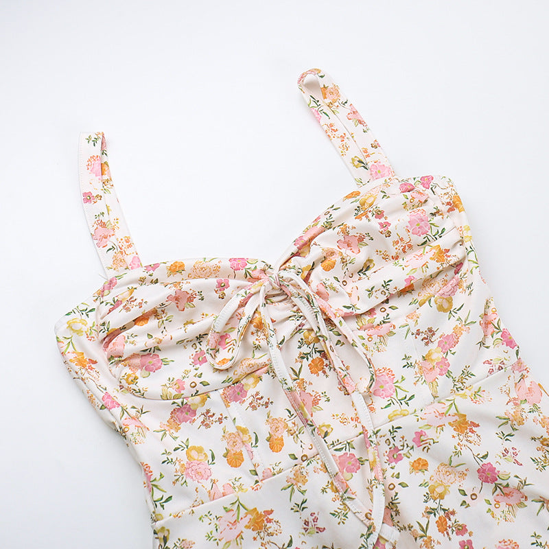 Floral Print Midi Fit and Flare Dress