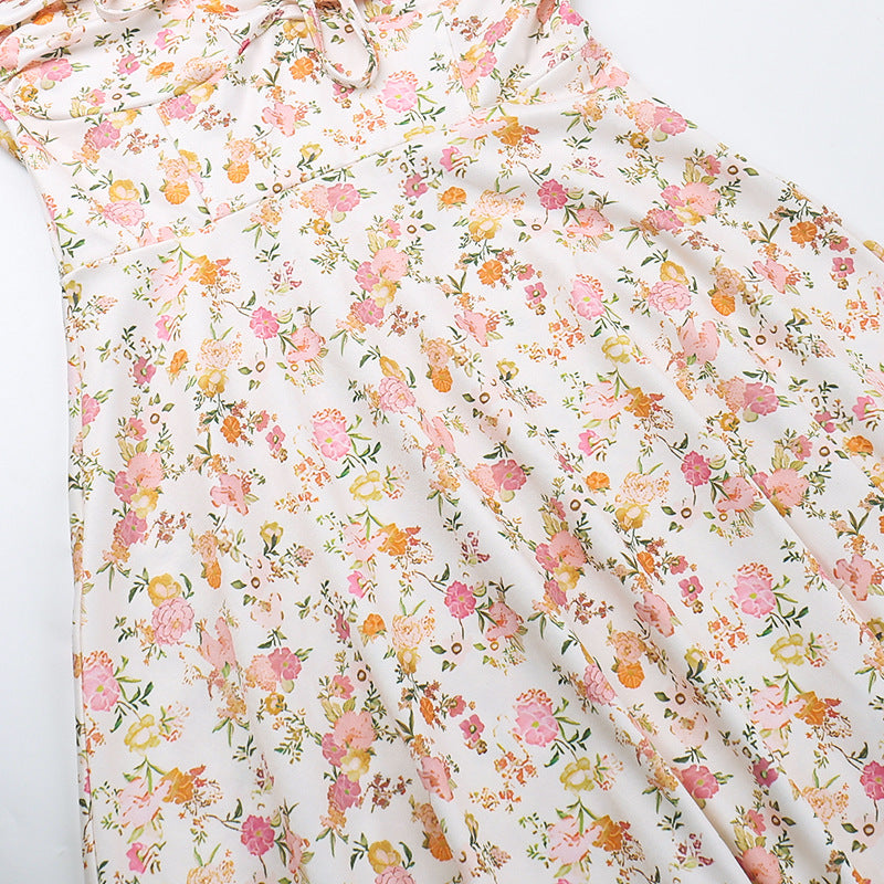 Floral Print Midi Fit and Flare Dress