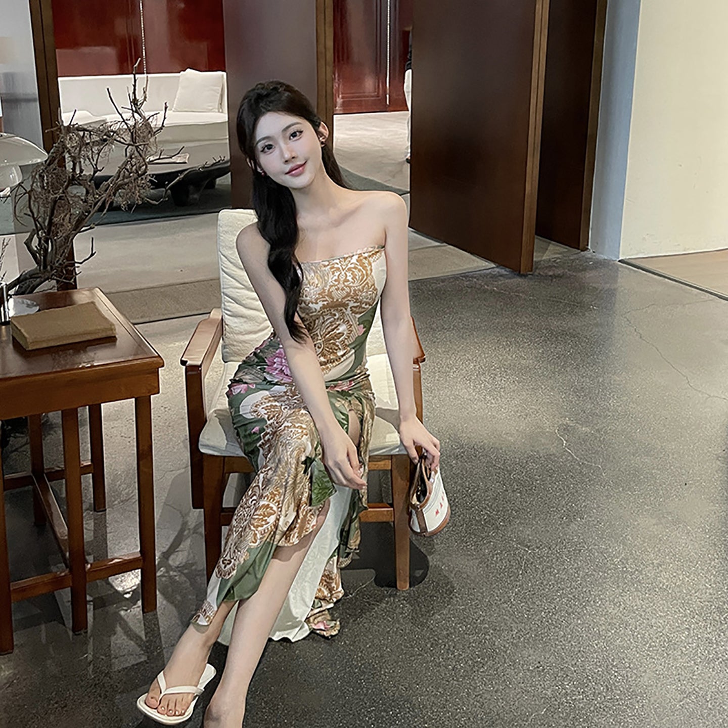 Off-Shoulder Maxi Dress