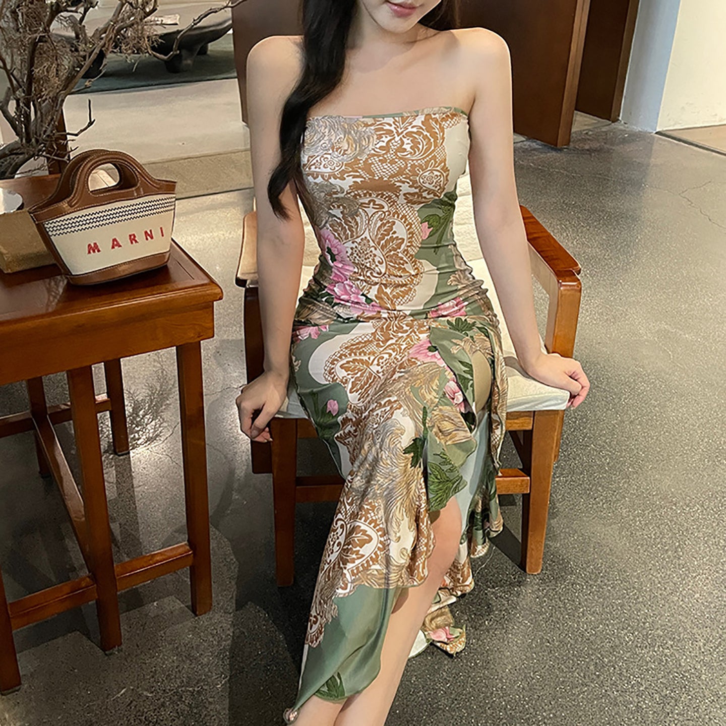 Off-Shoulder Maxi Dress