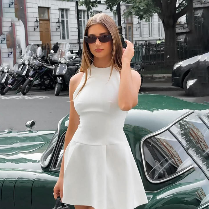 Halter Neck A-Line Dress