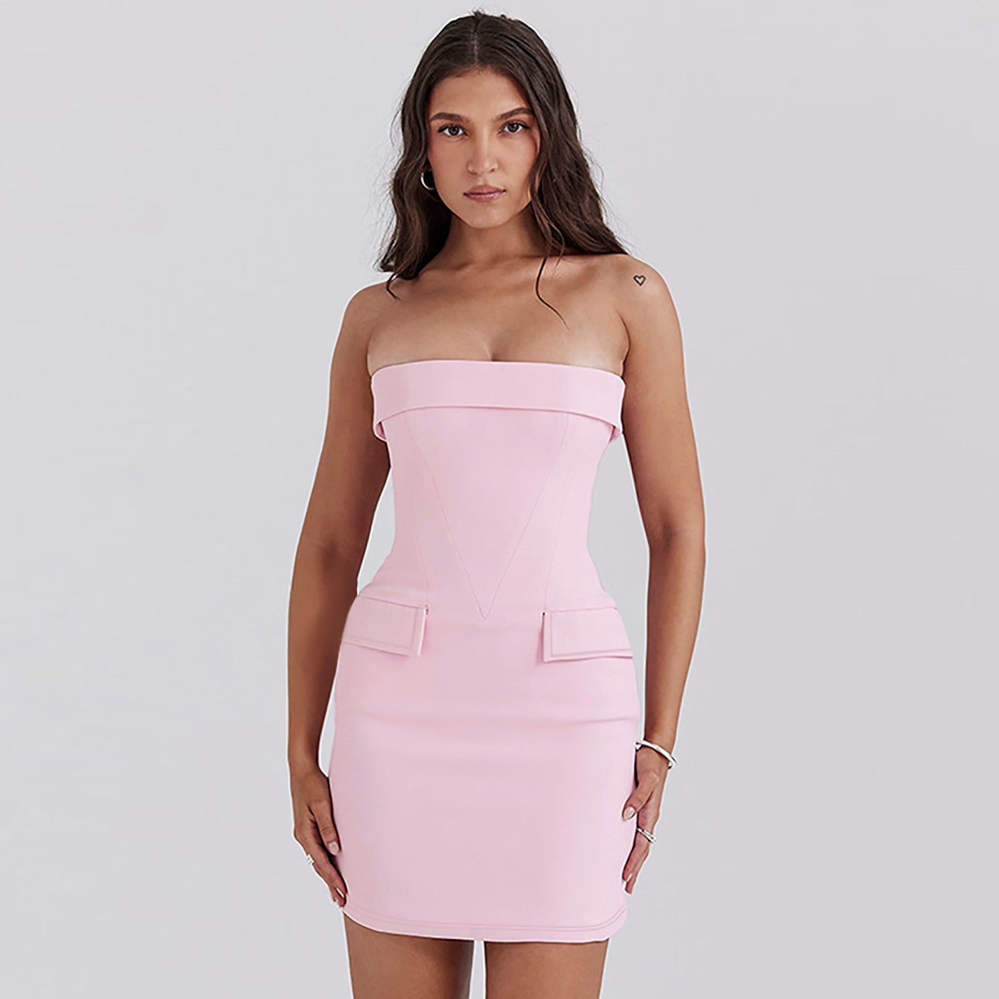 Women Solid Printed Mini Bodycon Dress