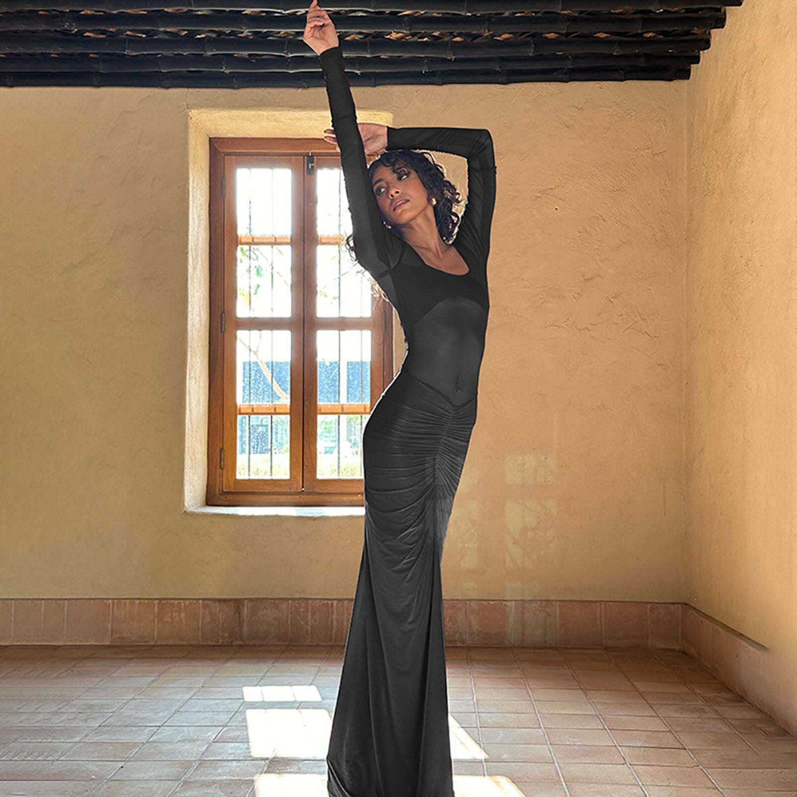 Ruched Bodycon Dress