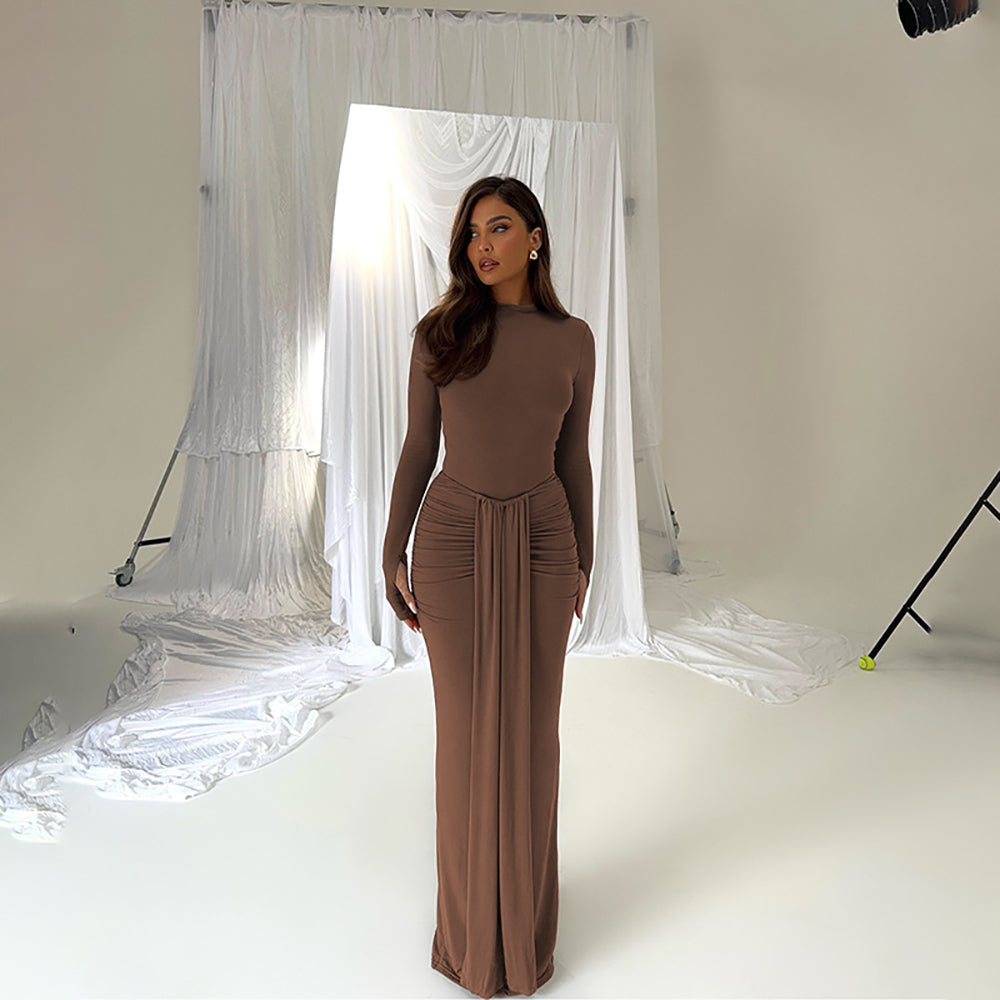 Women Pleated Maxi Dress