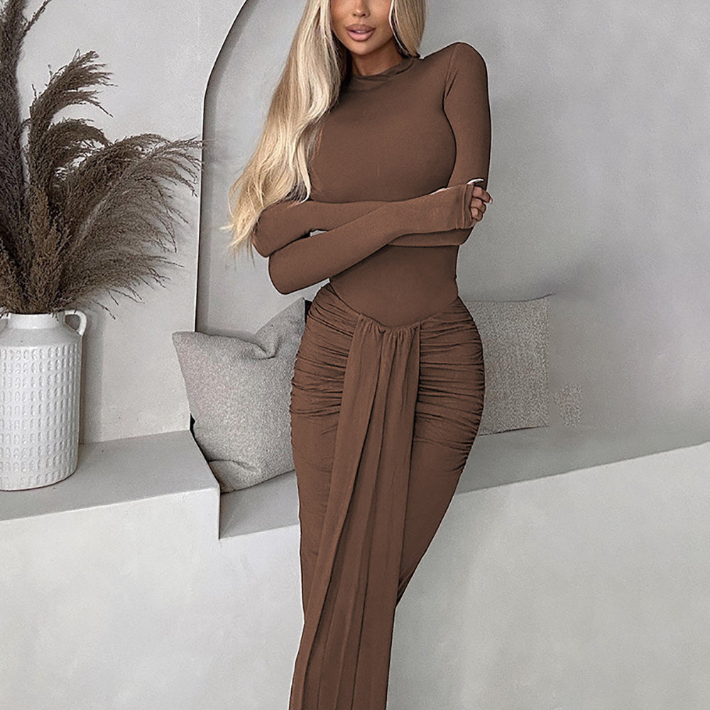 Women Pleated Maxi Dress