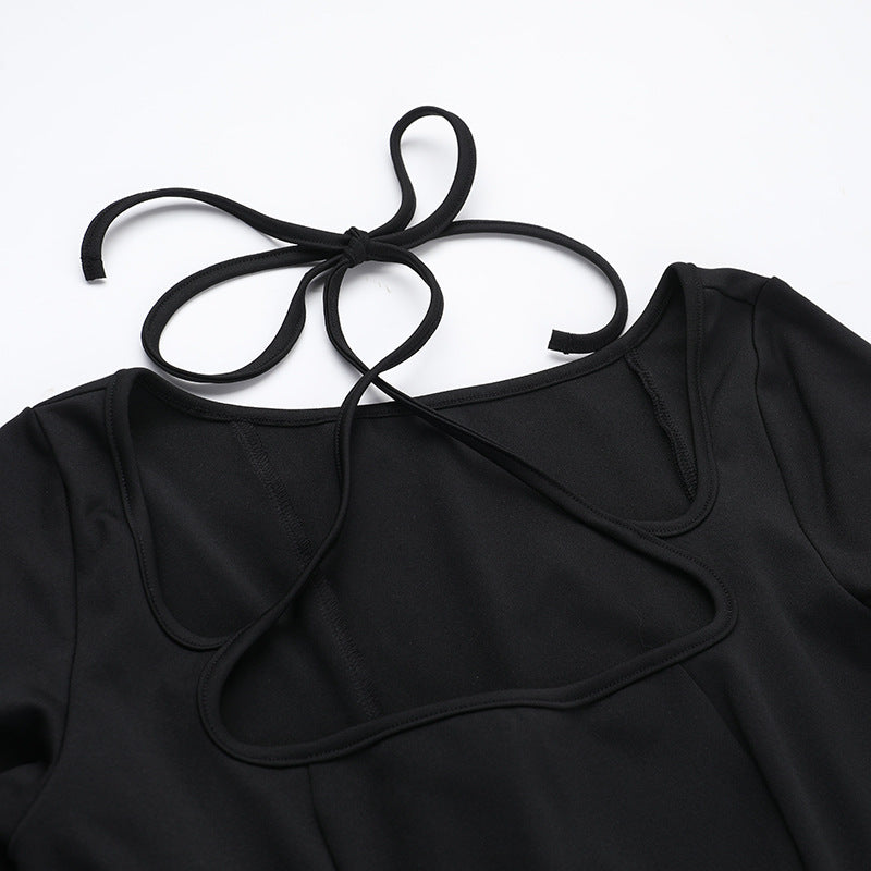 Keyhole Neck A-Line Dress