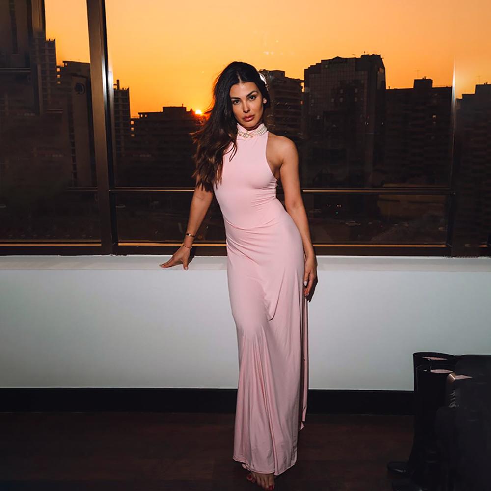 Women High Neck Maxi Dress