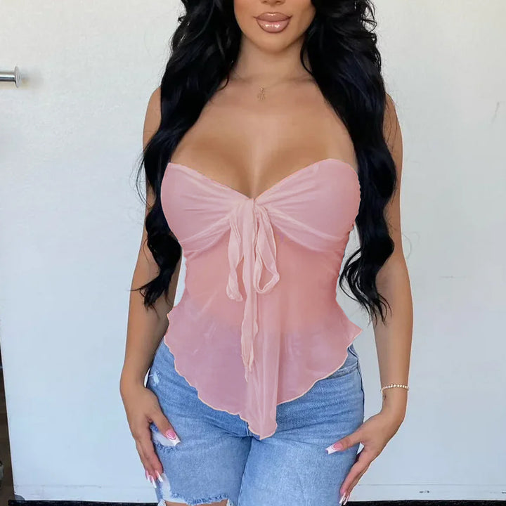 Women Strapless Bardot Top