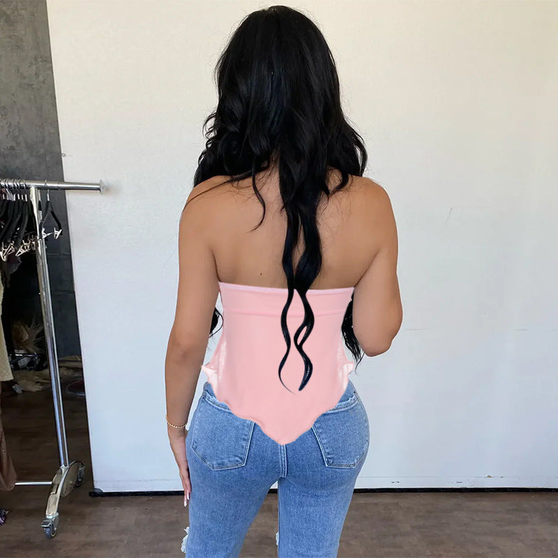 Women Strapless Bardot Top