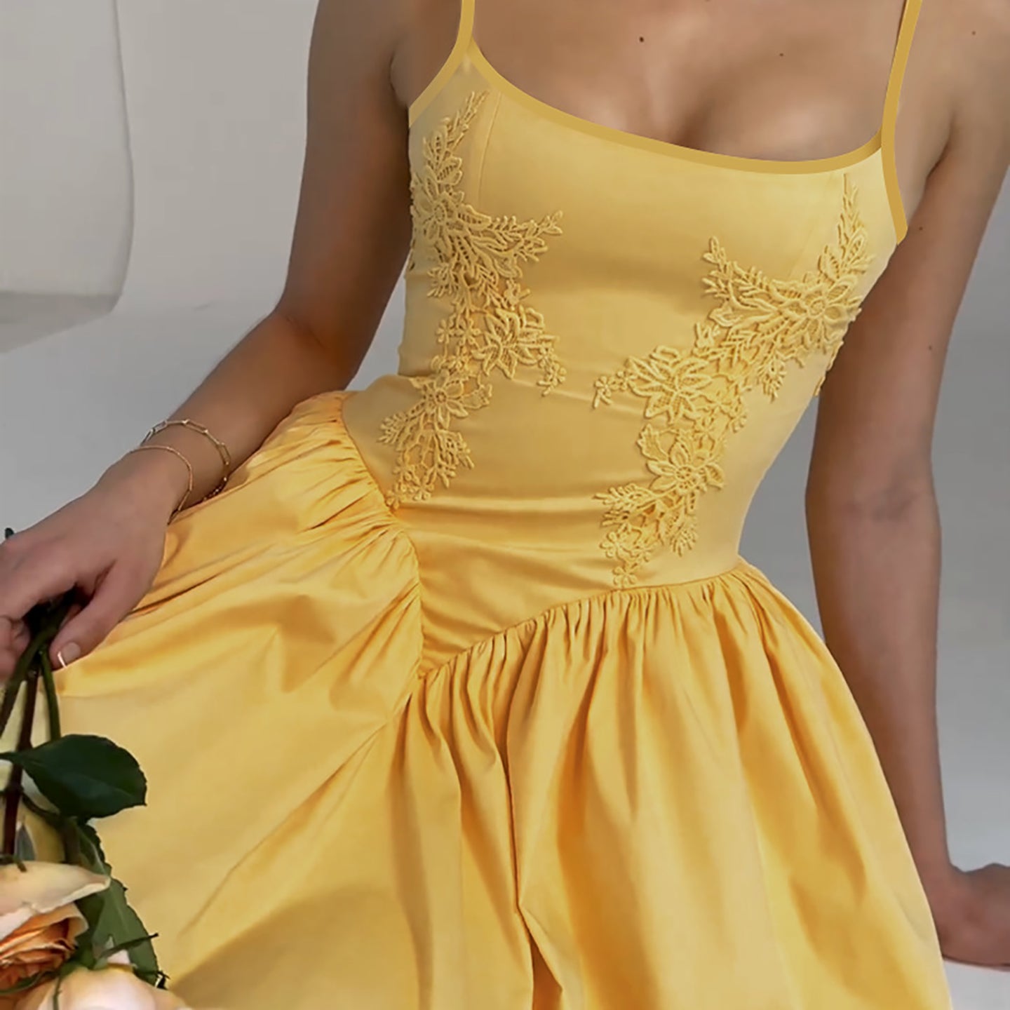 Shoulder Straps Fit & Flare Mini Dress