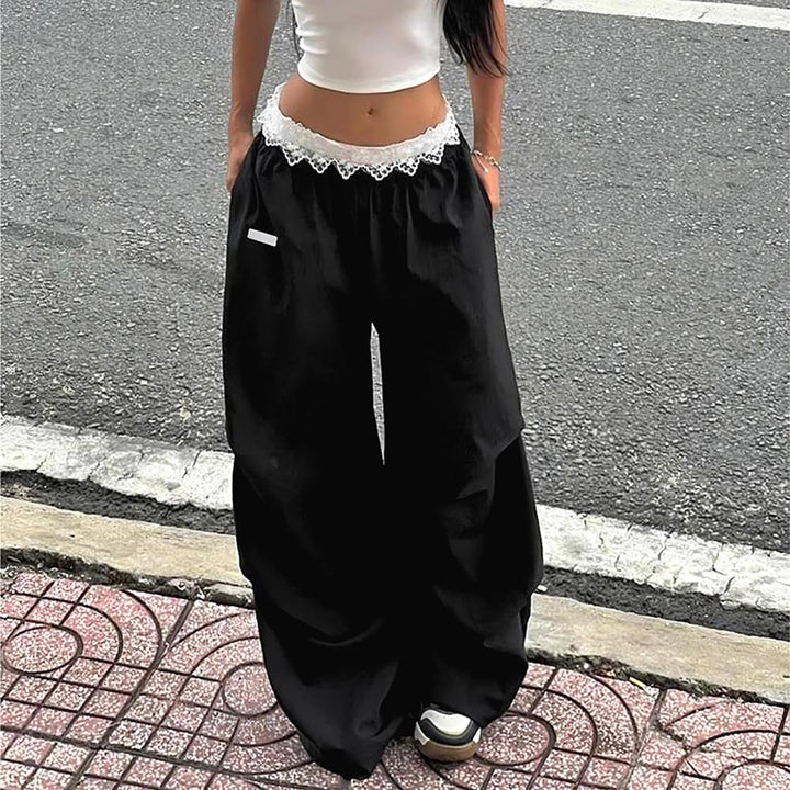 Women Loose Fit Easy Wash Trousers