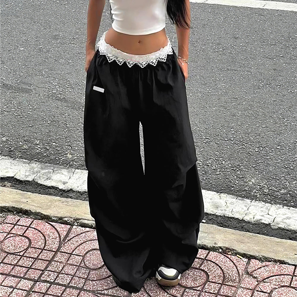 Women Loose Fit Easy Wash Trousers