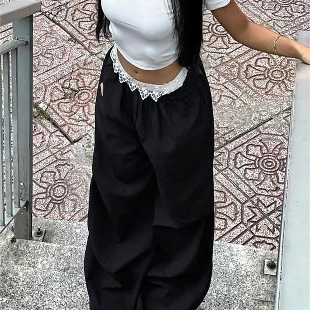 Women Loose Fit Easy Wash Trousers