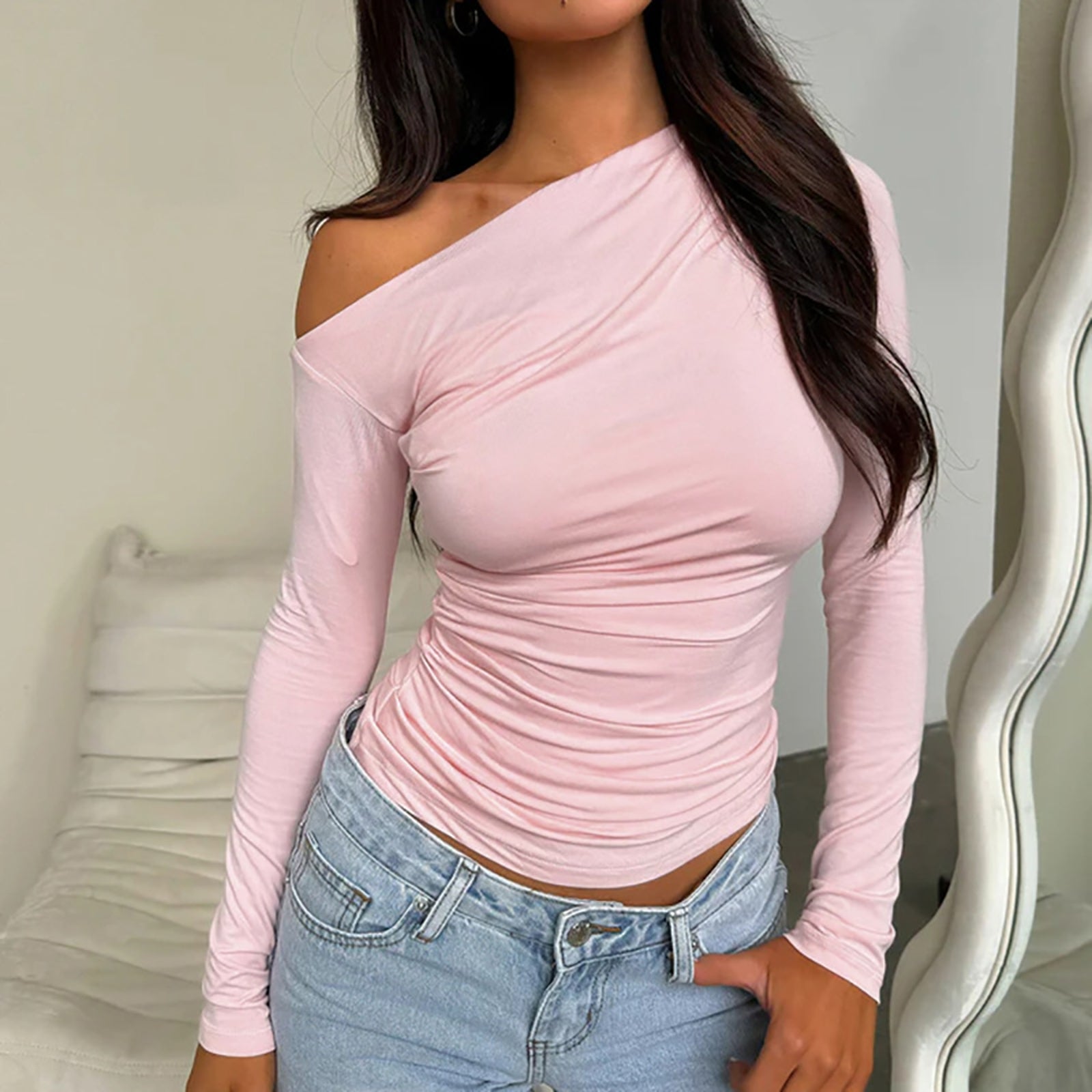 Women Gathered Fitted Top