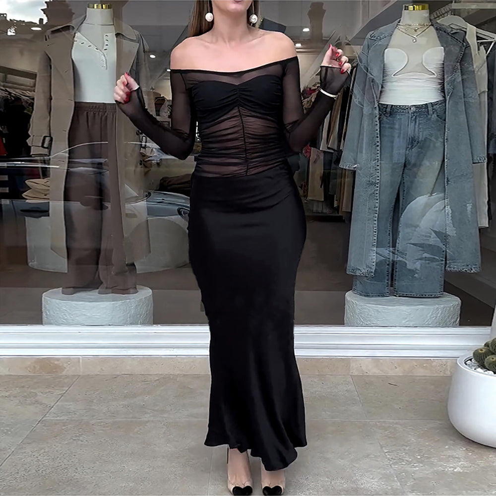 Women Off-Shoulder Maxi Dress