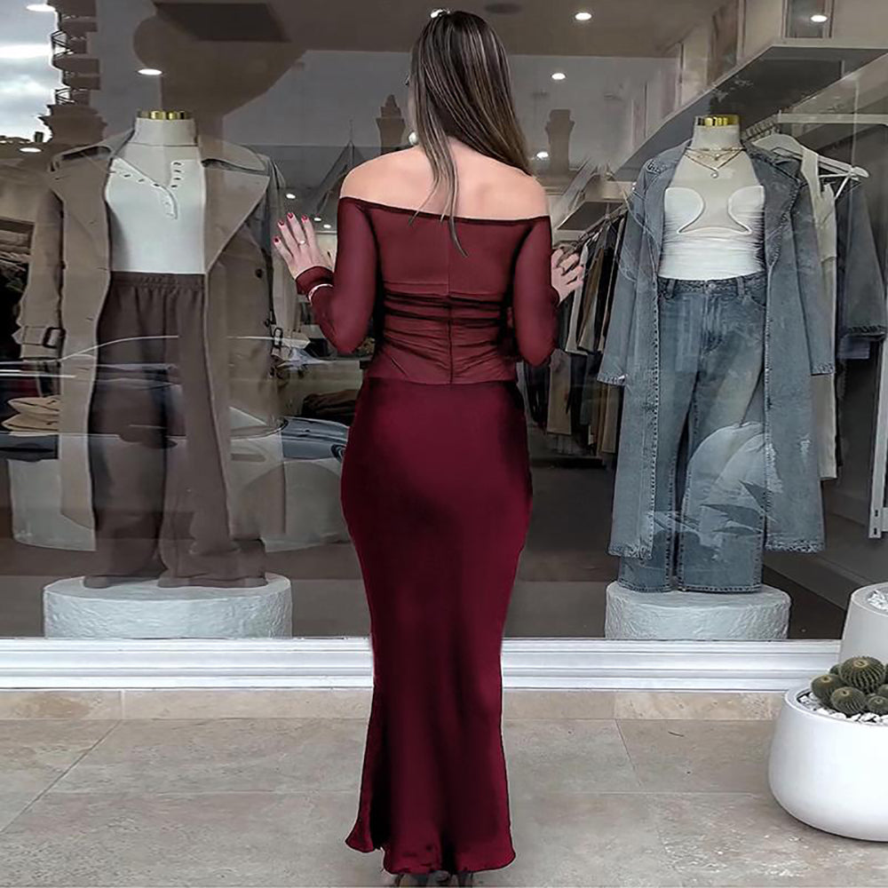 Women Off-Shoulder Bodycon Dress