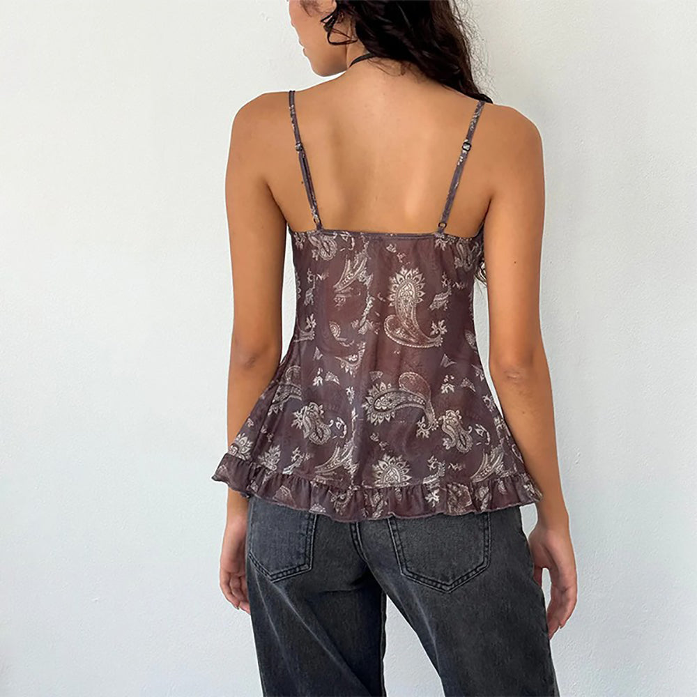 Checked Peplum Top