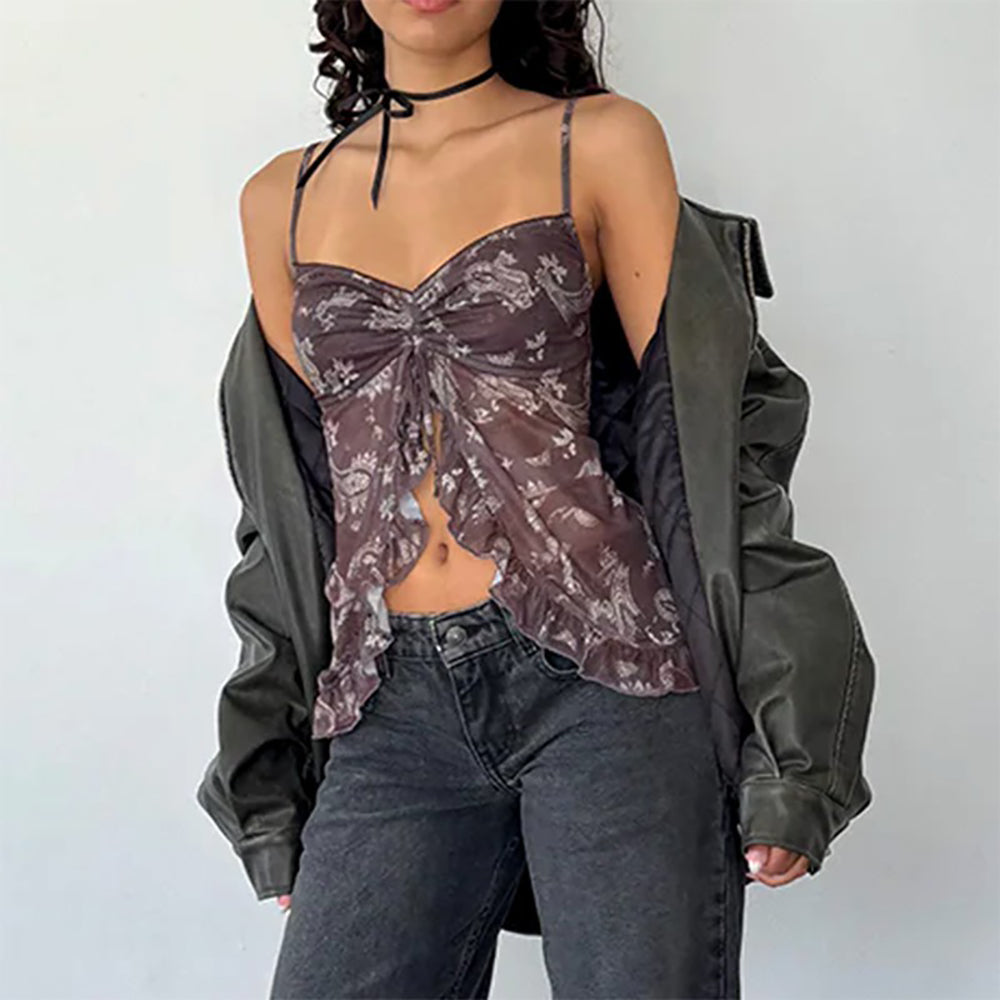Checked Peplum Top