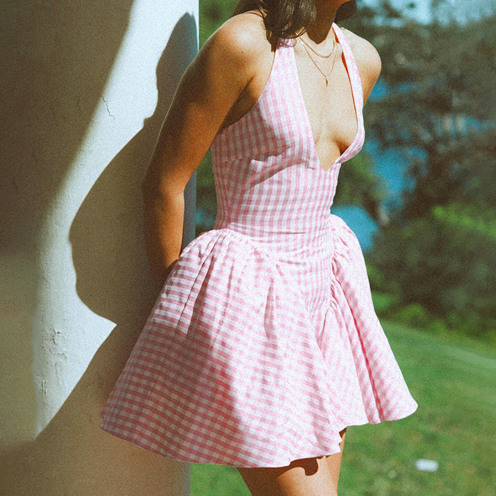 Halter Neck Bodycon Mini Dress