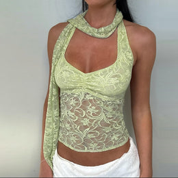 Women Tie-Up Neck Top