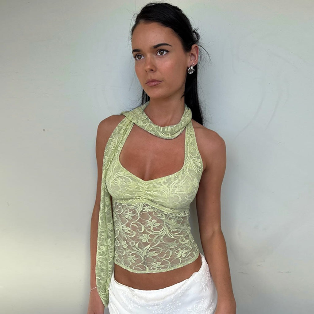 Women Tie-Up Neck Top