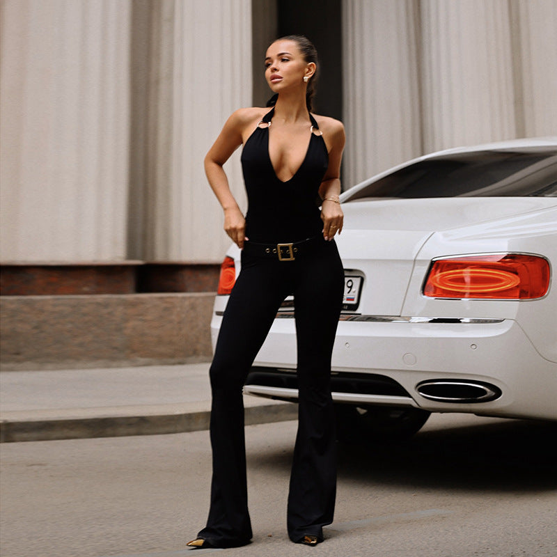 Halter Neck Basic Jumpsuit