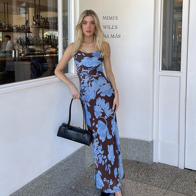 Women Floral Print Fit & Flare Maxi Dress