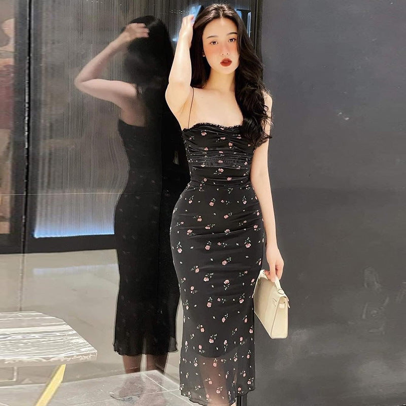 Floral Print Bodycon Midi Dress