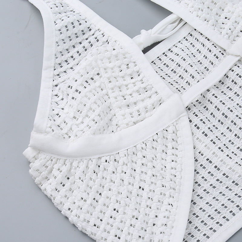 White Halter Neck Co-Ords
