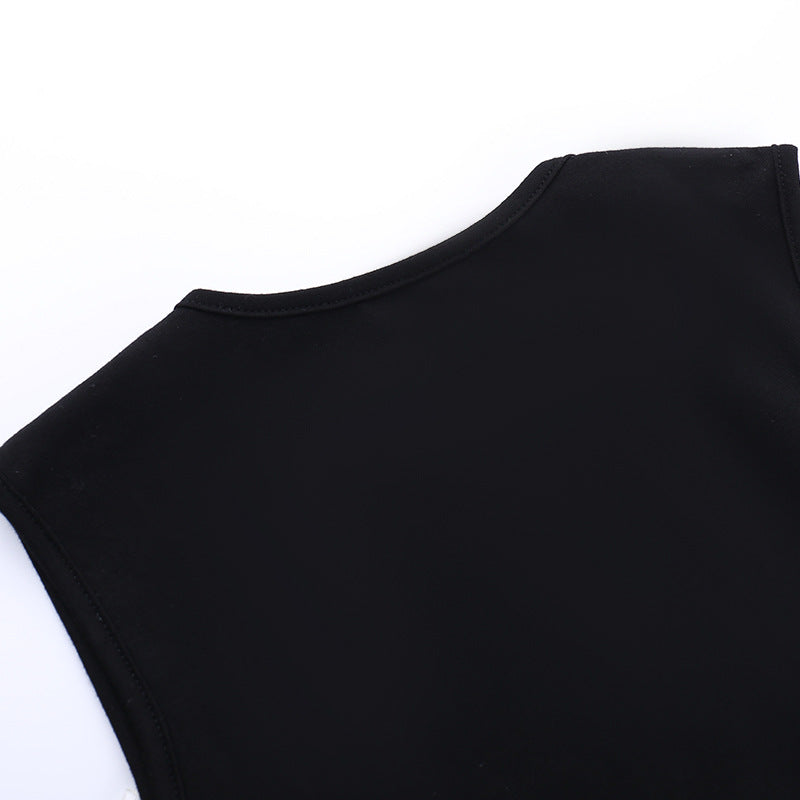 scoop shoulder straps fitted top