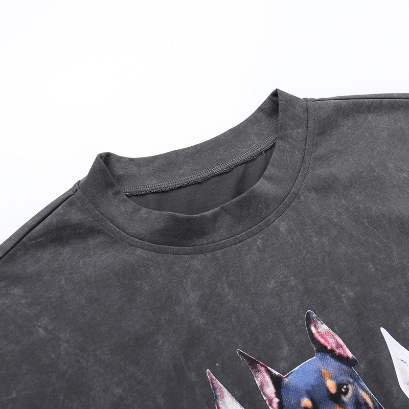 Printed Round Neck Top
