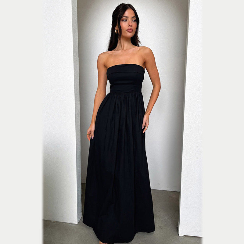 Strapless Fit & Flare Maxi Dress
