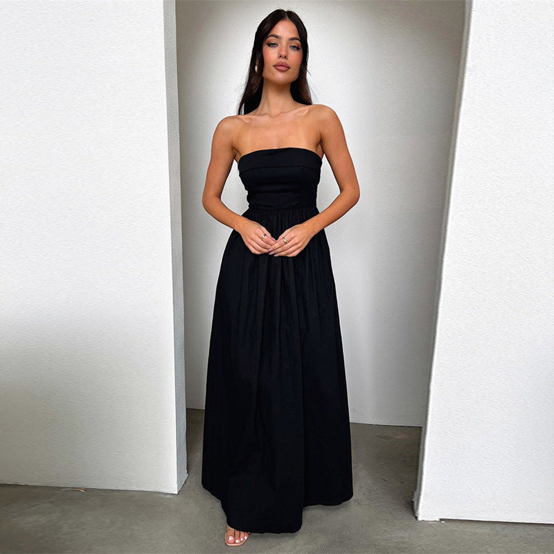 Strapless Fit & Flare Maxi Dress