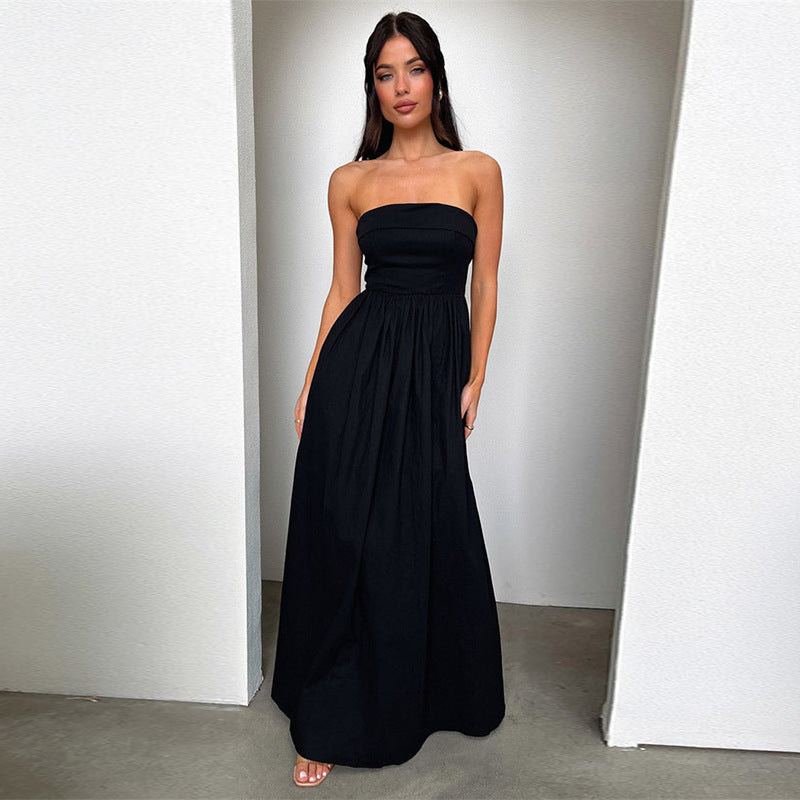 Strapless Fit & Flare Maxi Dress