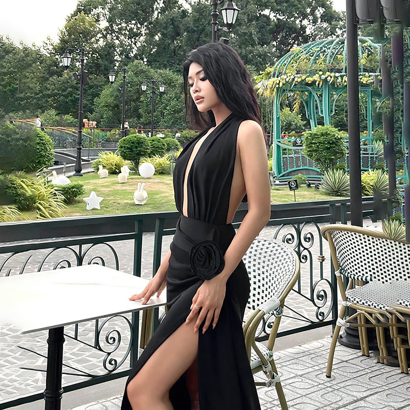 Halter Neck Wrap Maxi Dress