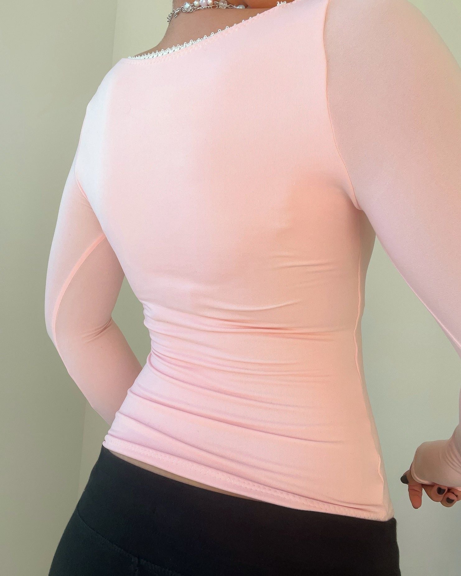 Women Solid V-Neck Top