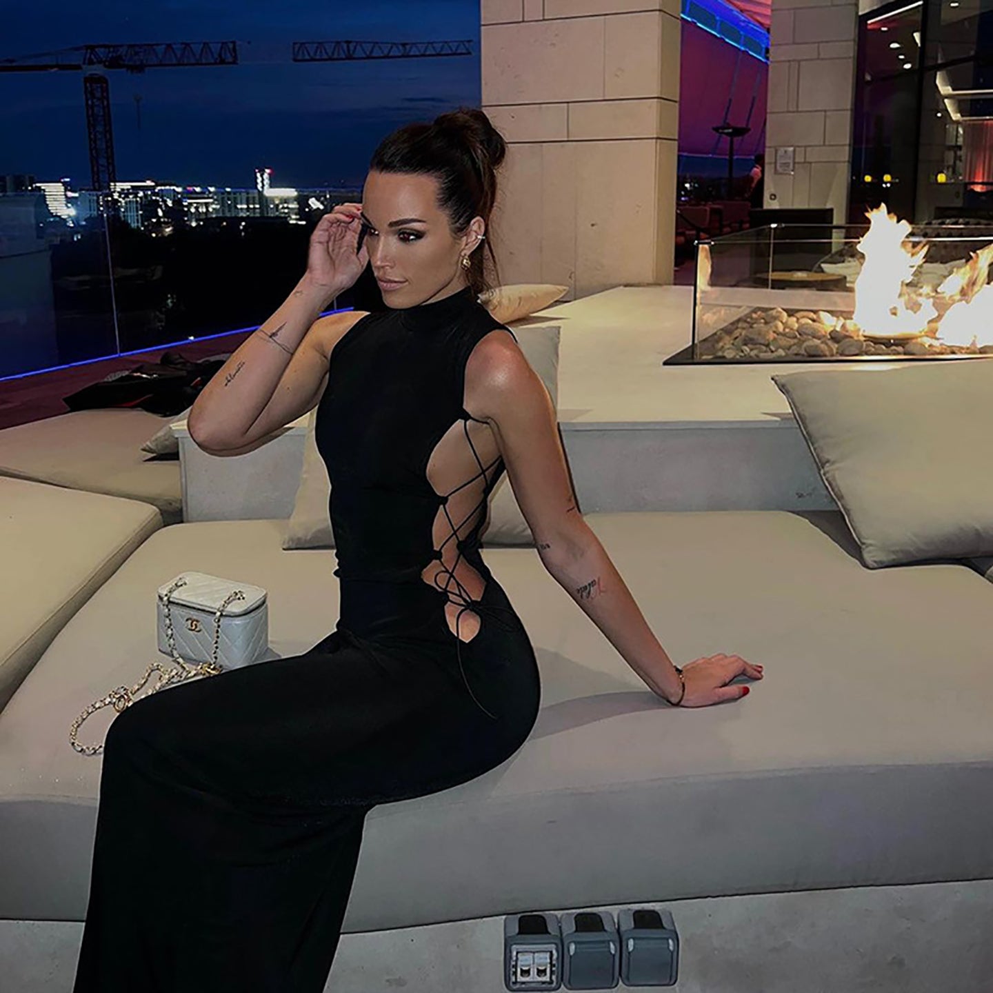 Women Mock Neck Maxi Dress